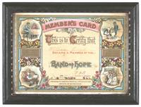 Members Card - Band of Hope Union, London, circa 1890, Museums Victoria