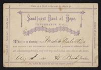 pledge card, National Museum of Australia, 1880