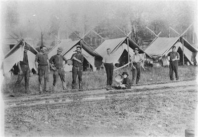 Railway fettlers camp, 1914