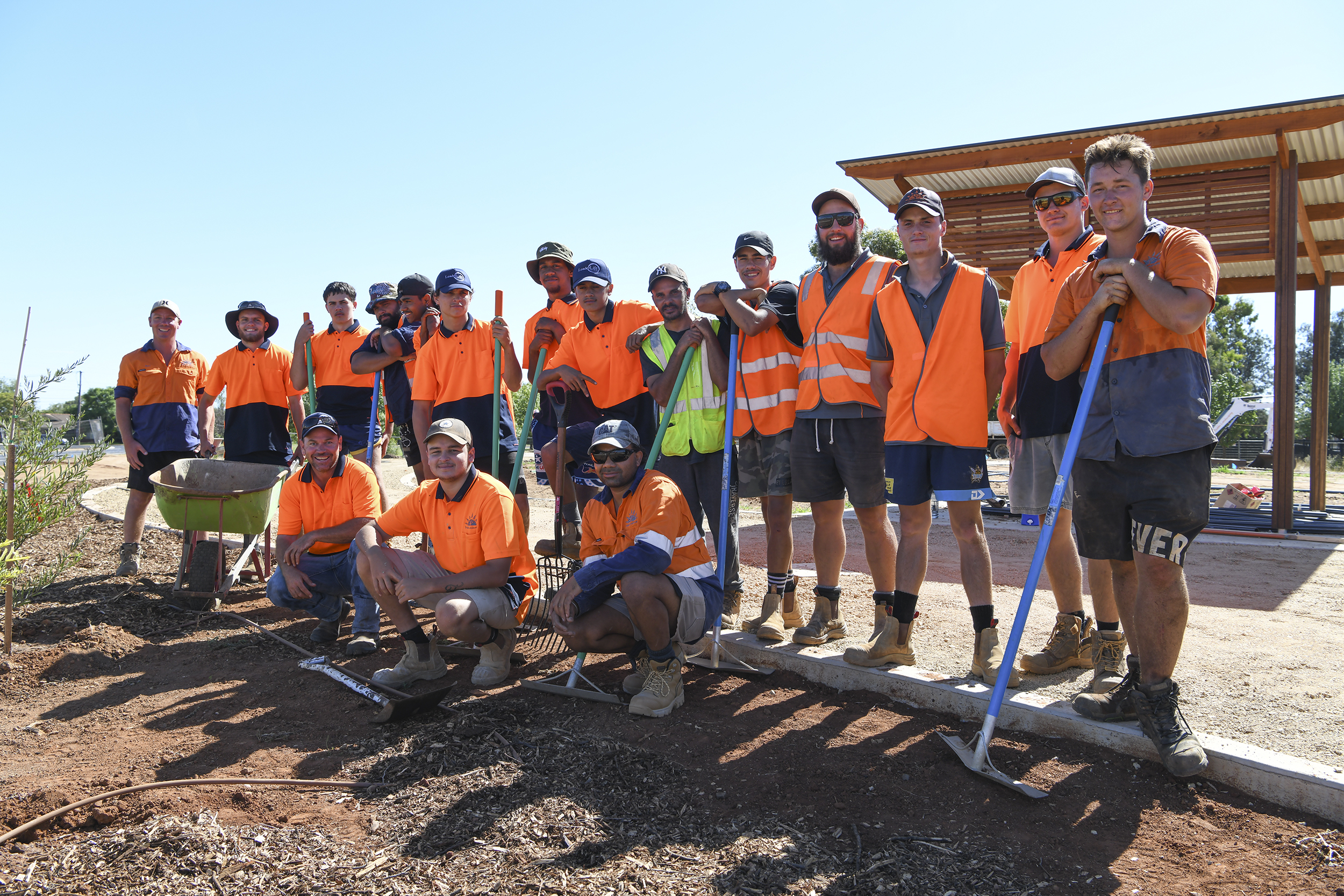 Workers on site