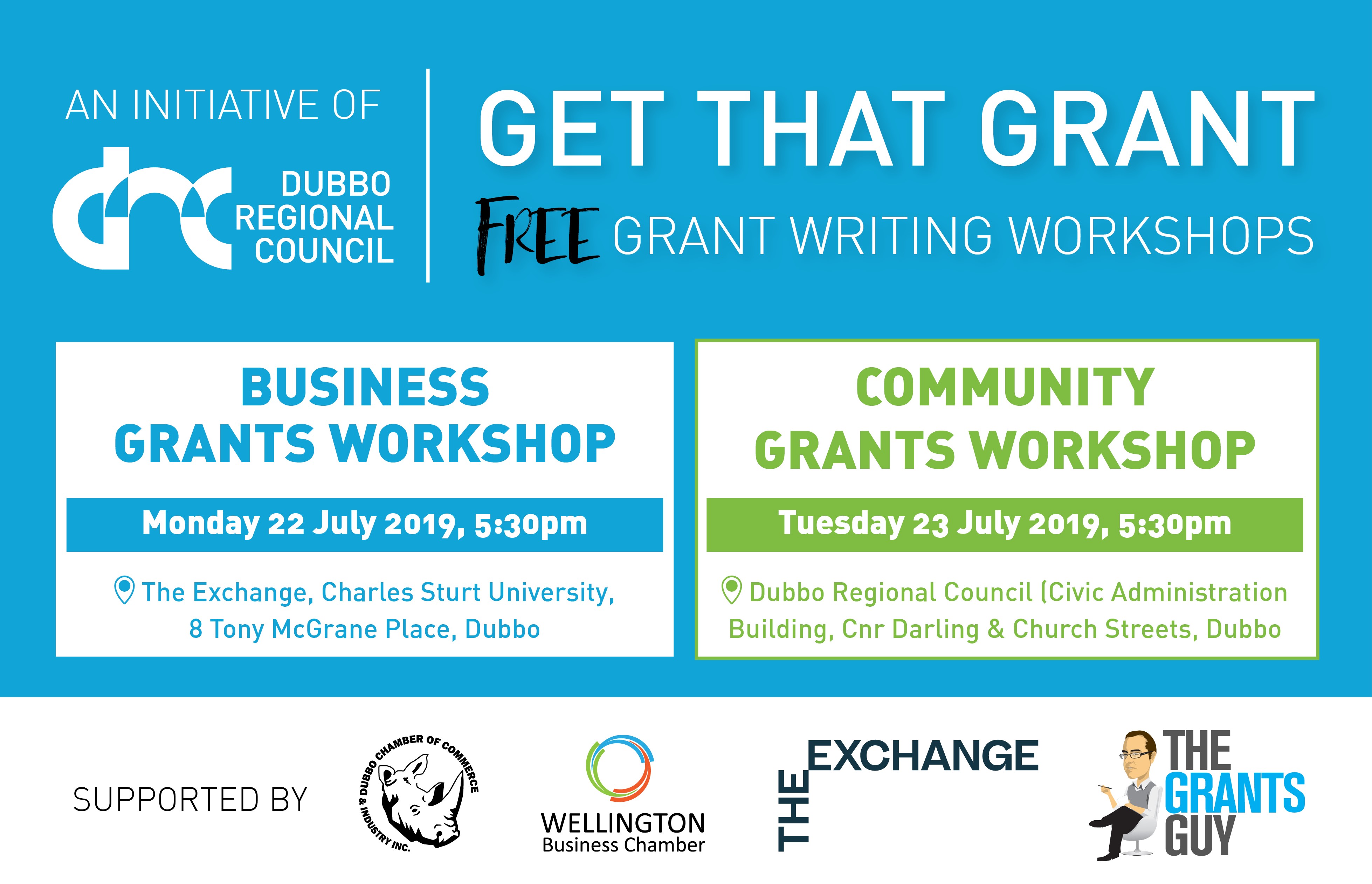 DRC - Grants Workshops - Advert - Socials