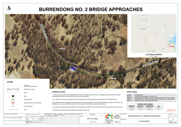Plan View for Fashions Mount Rd Bridge Construction
